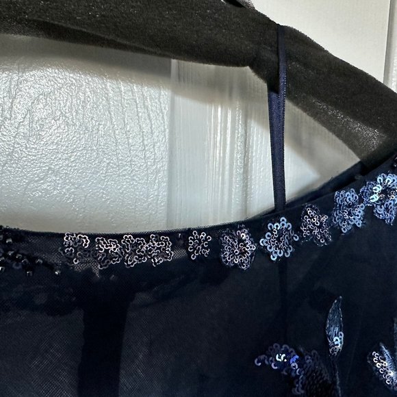 la-femme-sequin-floral-short-sleeve-sheath-gown from Nordstrom - Picture 6 of 9